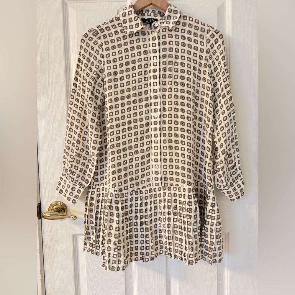 J. Crew New Amelia shirt-dress in foulard print NWT XSP